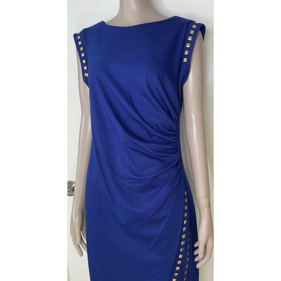 Emma & Michelle Royal Blue Sheath Dress - Picture 4 of 15
